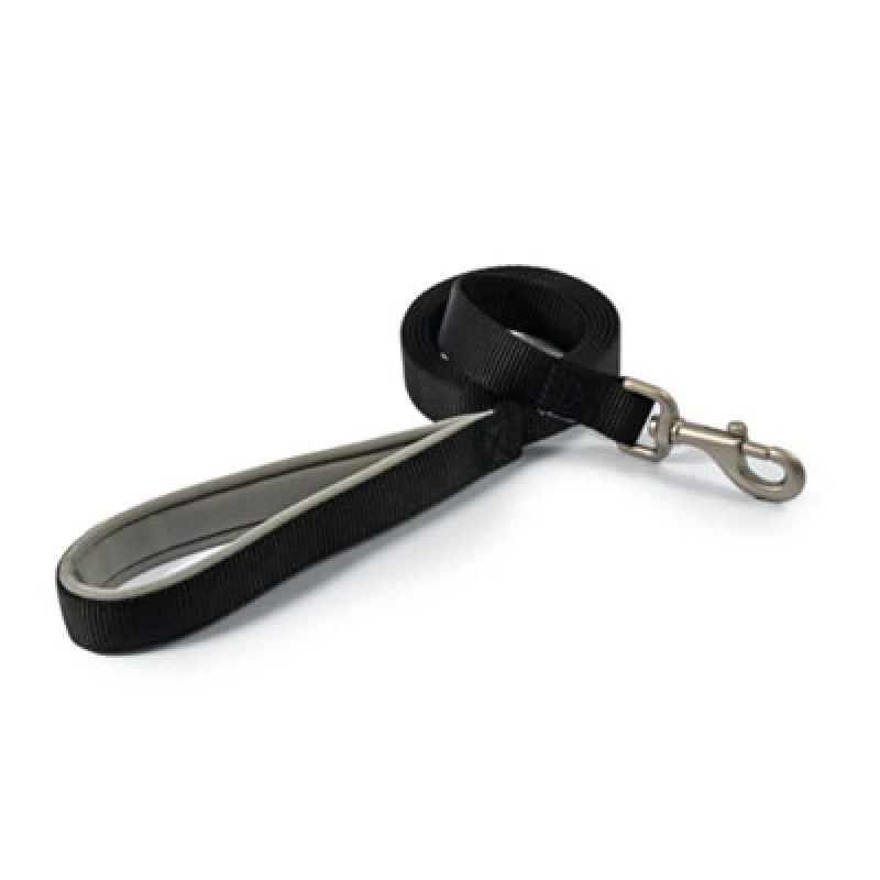 Image of Ancol Padded Walking Hiking Nylon Black Lead Puppy Pet Leash Training Accessory, 1M X 25mm