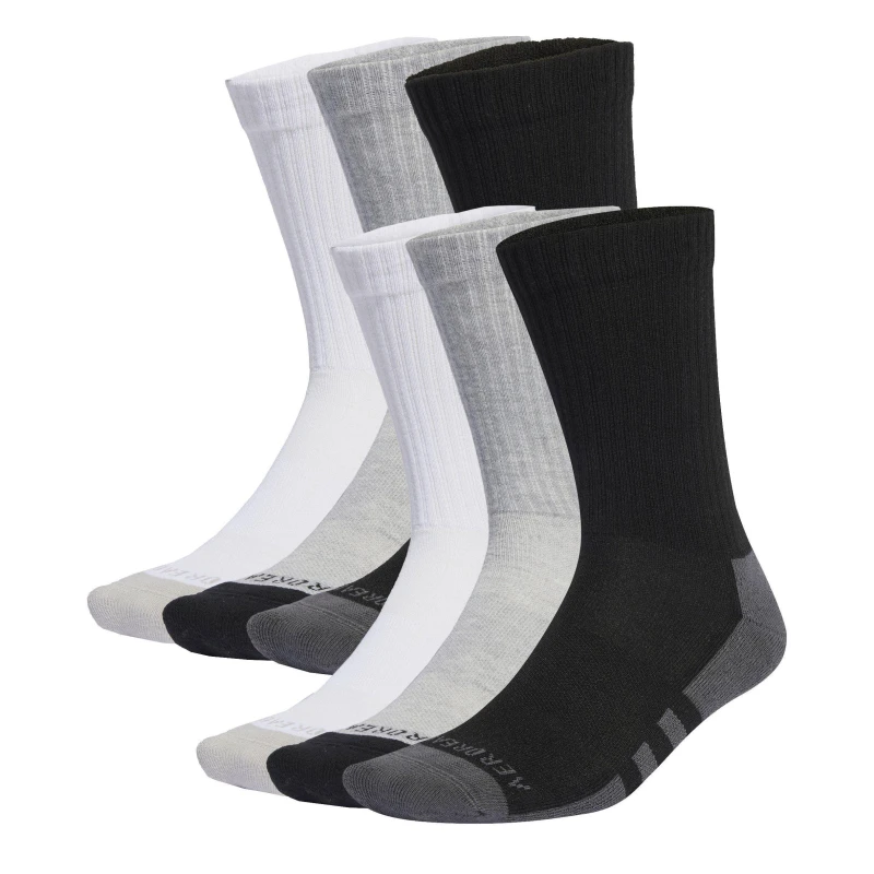Image of adidas Aeroready Crew 6 Pack Socks - Multi Multi 4 -8
