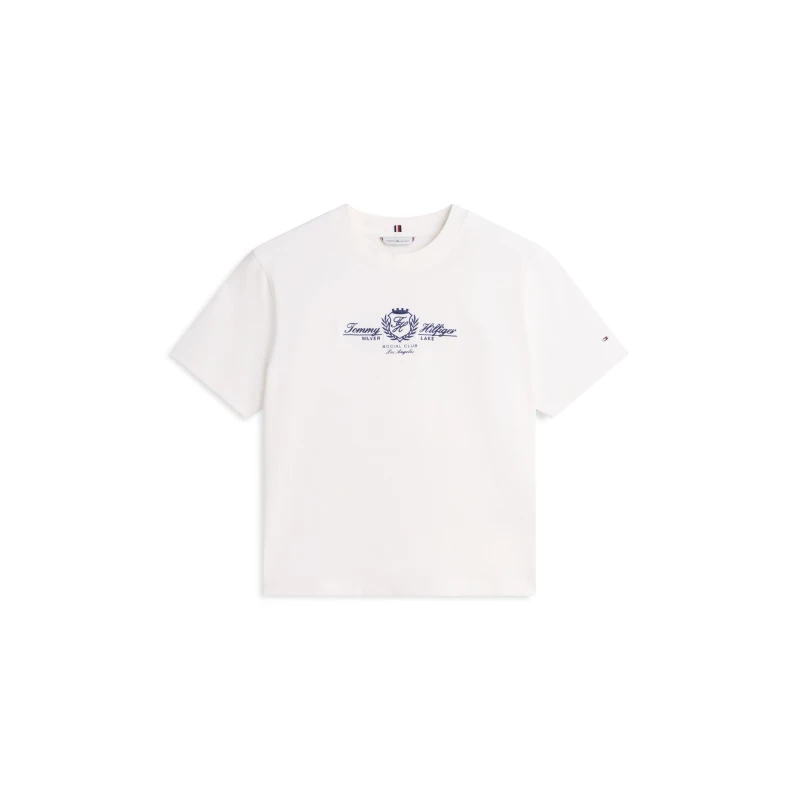 Image of Tommy Hilfiger Tommy Varsity Cr Tee Ld62 Ecru female 8 (XS)