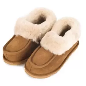 Image of Eastern Counties Leather Womens/Ladies Sheepskin Lined Slipper Boots (6 UK) (Chestnut)