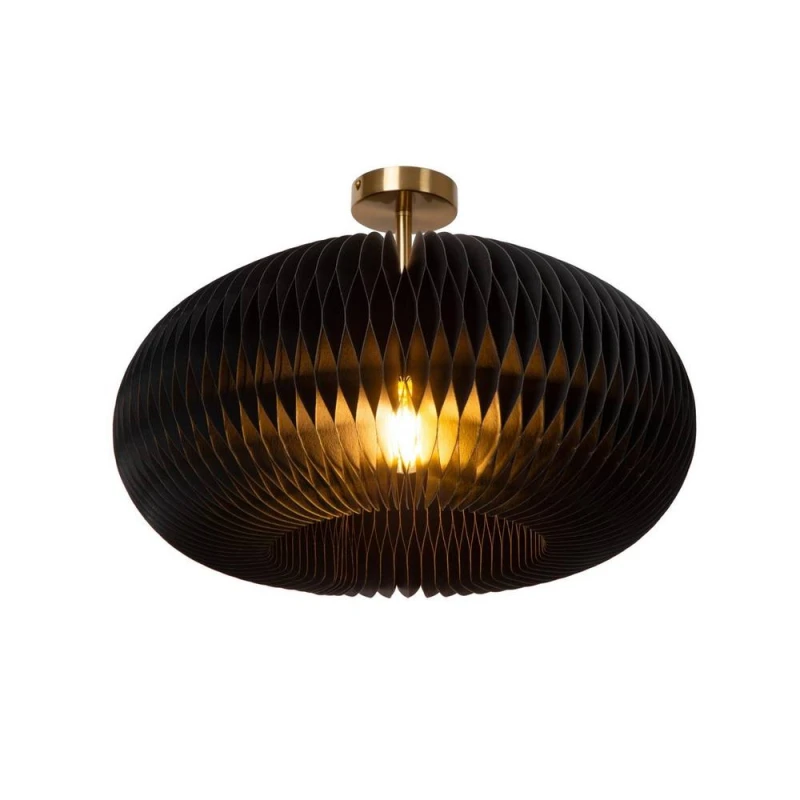 Image of Netlighting Armoni Flush ceiling light Ø52cm 1xE27 Black Unisex