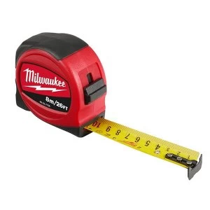 Image of Milwaukee Hand Tools Slimline Tape Measure 5m/16ft (Width 25mm)