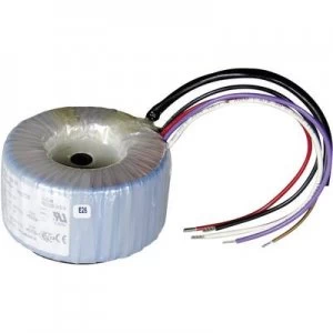 Image of Toroidal core transformer 1 x 230 V 2 x 12 V AC 100 VA 4.17 A