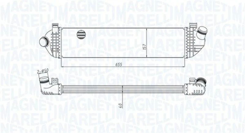 Image of MAGNETI MARELLI Intercooler MAGNETI MARELLI 351319204370