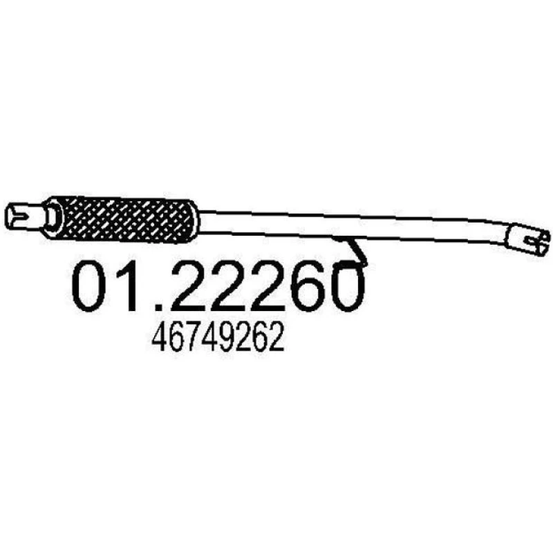 Image of MTS 01.22260 Exhaust Pipe Front, Length: 915mm Exhaust Pipe (17)