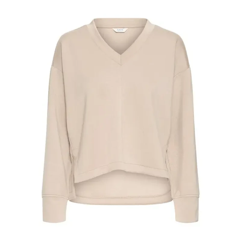 Image of b.Young Womens V-neck blouse b.young Pusti Beige Female L