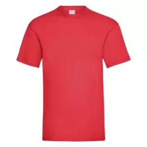 Image of Mens Value Short Sleeve Casual T-Shirt (Large) (Bright Red)