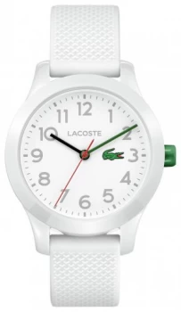 image of Lacoste Unisex Childrens White Silicone Strap Watch