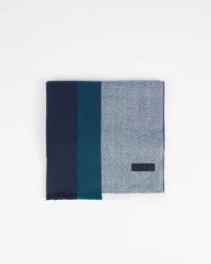 Image of Fishbone Panelled Wool Scarf