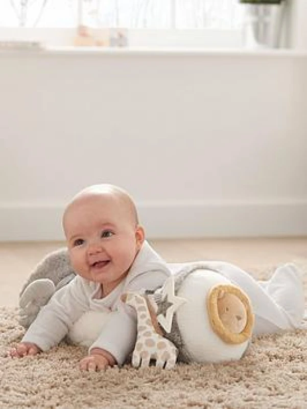 Image of Mamas & Papas Tummy Time Roll - Welcome to the World Grey Grey VPWWP Unisex