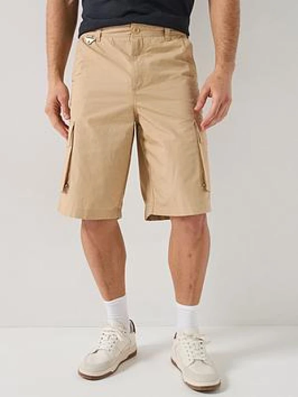 Image of Lacoste Regular Fit Stretch Cotton Shorts Beige S
