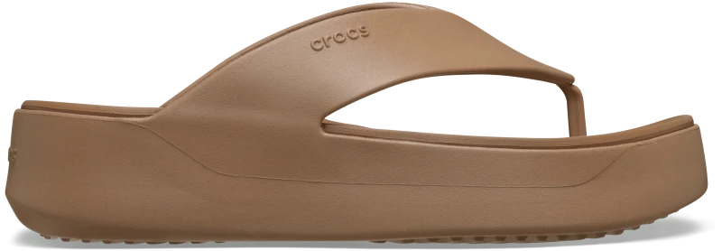 Image of Crocs Women Getaway Platform Flips Milk Chocolate 9