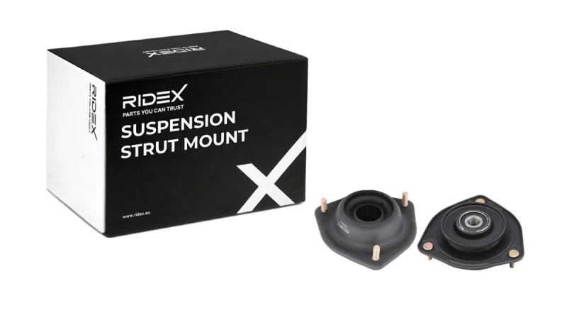 Image of RIDEX 1180S0824 Top strut mount Front Axle, with ball bearing Suspension Strut Support Bearing (1180)
