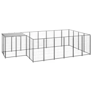 Image of Vidaxl Dog Kennel Black 8.47 M Steel