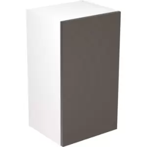 Image of Kitchen Kit Flatpack Slab Kitchen Cabinet Wall Unit Super Gloss 400mm in Graphite MFC