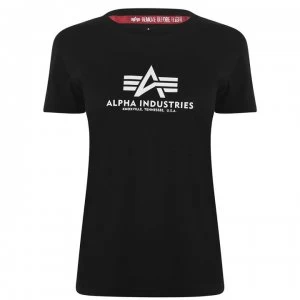 image of Alpha Industries Small Logo T Shirt - Black