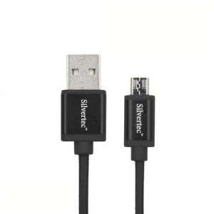 Image of Silvertec Double side USB 2.0 Reversible cable BC-DUSB0105 (0.5M) - Black