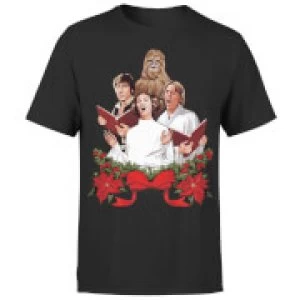 Image of Star Wars Christmas Jedi Carols Black T-Shirt - L - Black