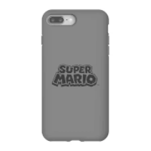 image of Nintendo Super Mario Distressed Logo Phone Case - iPhone 8 Plus - Tough Case - Gloss