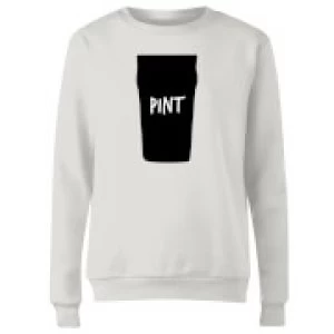 Image of Full Pint Womens Sweatshirt - White - 3XL