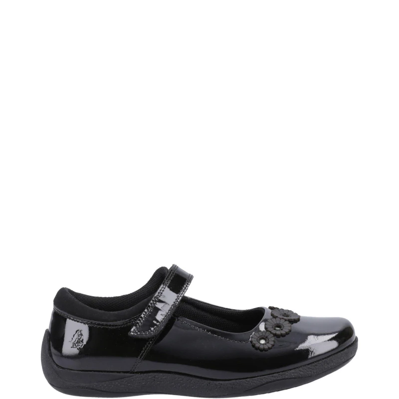 Image of Hush Puppies Christina Patent Senior Shoe Black female 6 (39)