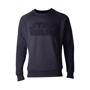 Image of Star Wars - Chenille Logo Mens Large Sweater - Black