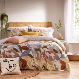 Image of Amarosa Abstract Reversible Duvet Cover Set Plaster, Plaster / King