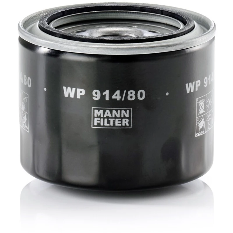 Image of MANN-FILTER WP 914/80 Oil filter Spin-on Filter, with one anti-return valve Oil Filter (7)