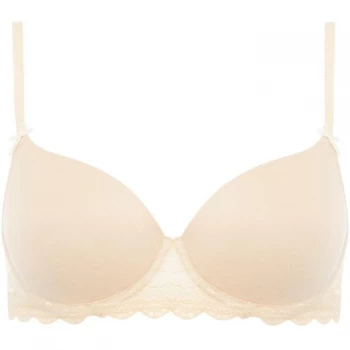 Image of Heidi Klum Geometric Lace Full Coverage Bra - Nude
