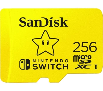 Image of SANDISK Class 10 microSDXC Memory Card for Nintendo Switch - 256GB, Yellow