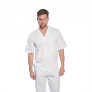 Image of Portwest Mens Short Sleeved Bakers Shirt White L