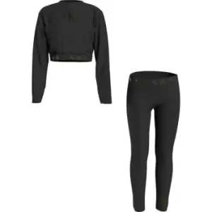 image of Calvin Klein Jeans Knit Pj Set (Ls & Legging) - Black