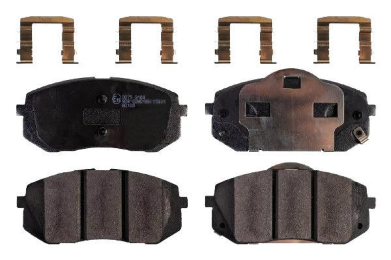 Image of SWAG 33 10 5135 Brake pad set Front Axle, with acoustic wear warning, with fastening material Brake Pad Set,disc brake (402)