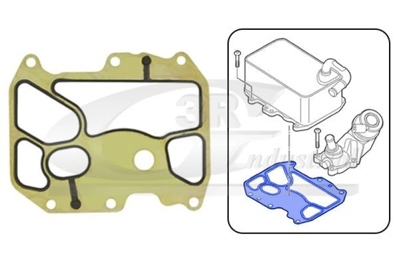 Image of 3RG Oil cooler gasket 3RG 76707