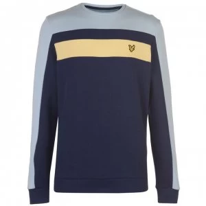 Image of Lyle and Scott Colour Block Sweatshirt - Navy Z99