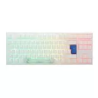 Image of Ducky One2 TKL Pure White RGB Backlit USB Mechanical Gaming Keyboard - Cherry MX Blue Switch UK Lay