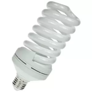 image of Prolite CFL Helix Spiral 55W ES-E27 (200W Equivalent) 2700K Warm White Frosted 3150lm ES Screw E27 Energy Saving Compact Fluorescent Opal Bright