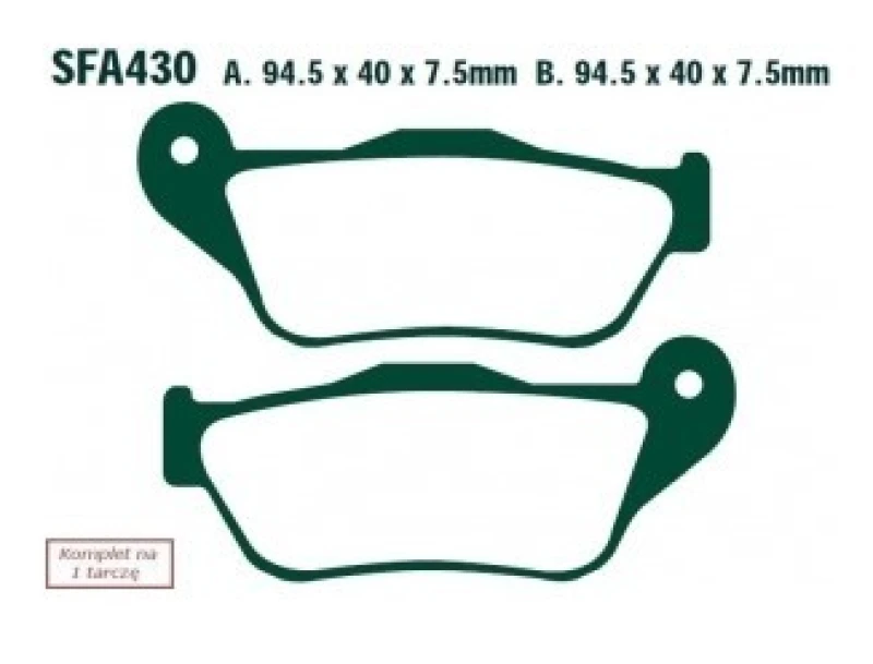 Image of EBC Brakes SFA430 Brake pad set Brake Pad Set,disc brake (402)