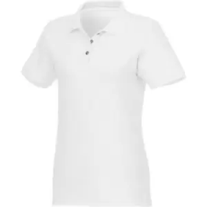 image of Elevate Womens/Ladies Beryl Short Sleeve Organic Polo Shirt (M) (White)