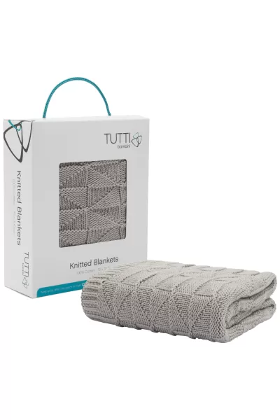 image of Tutti Bambini Cozee Knitted Blanket Putty