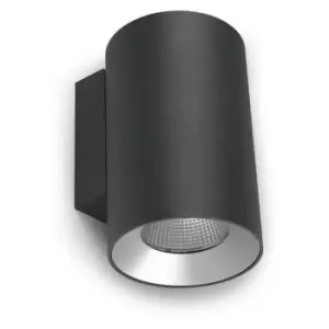 Image of LEDS C4 Cosmos Wall Fixture o106 Double Emission Outdoor LED Up Down Light Small Urban Grey IP55 IK 4000K
