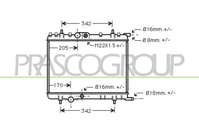 Image of PRASCO Engine radiator PRASCO CI422R017