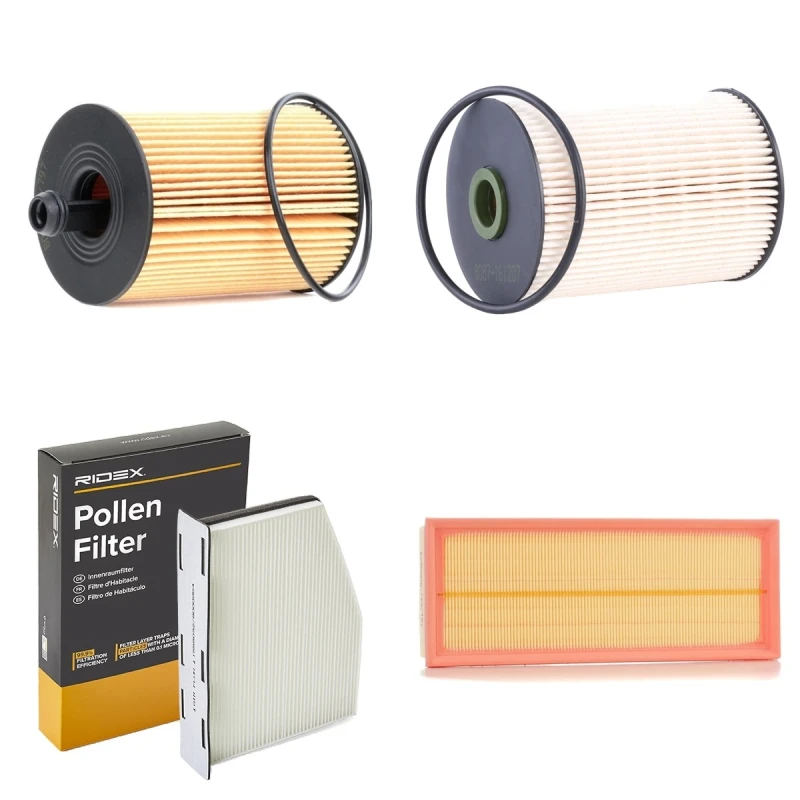 Image of RIDEX 4055F11205 Filter Set with gaskets/seals Filter Set (4055)