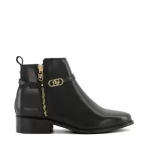 image of Dune London Pup Flat Ankle Boots - Black