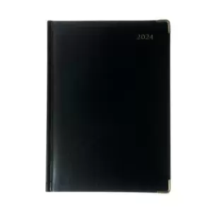 image of Collins Manager Diary Day Per Page Appointment Black 2024 1200V