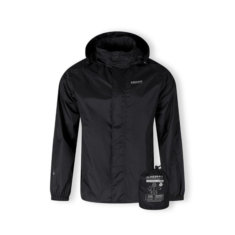 Image of Minoti Men packaway waterproof jacket with zip front Black XS 3XL Black male X Small