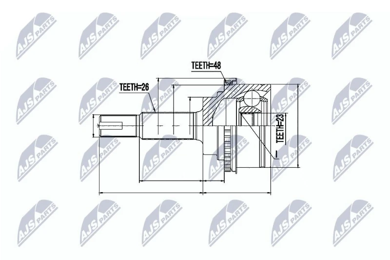 Image of NTY CV joint kit NTY NPZ-TY-075