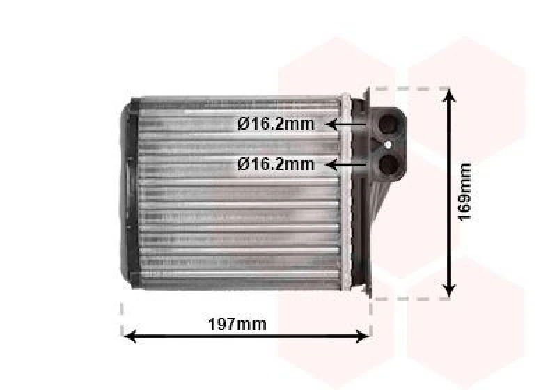 Image of VAN WEZEL Heater matrix VAN WEZEL 30006400
