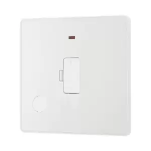 Image of BG Evolve Pearl White Unswitched 13A Fused Connection Unit With Power LED Indicator And Flex Outlet - PCDCL54W