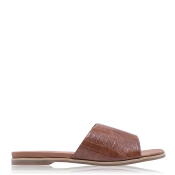 Image of Linea Linea Slide Sandal - Tan Croc